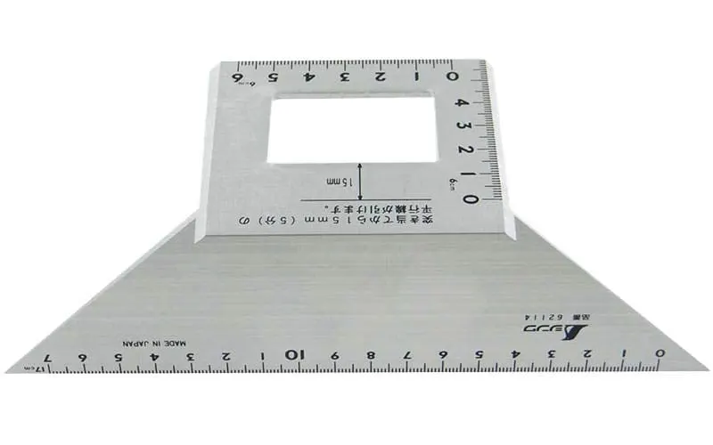 SHINWA - Equerre Japonaise Trapézoïdale Pour Carrelets, Plinthes Et Montants - 200 X 63 Mm