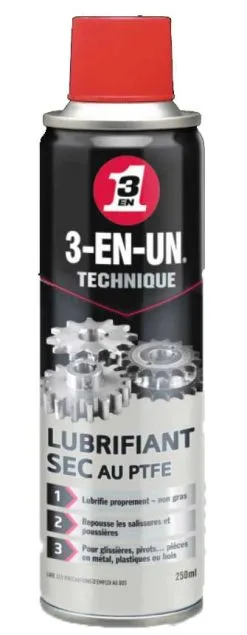 3 EN 1 3-EN-1 - Lubrifiant Sec Au PTFE Pour Machine à Bois