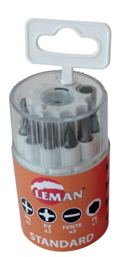 LEMAN - Tonnelet De 9 Embouts 25 Mm + 1 Porte-embout Magnétique